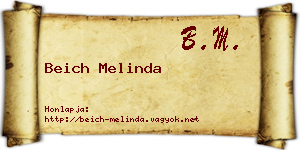 Beich Melinda névjegykártya