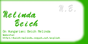 melinda beich business card